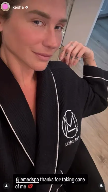 Celebrity client relaxing in LeMed Spa robe