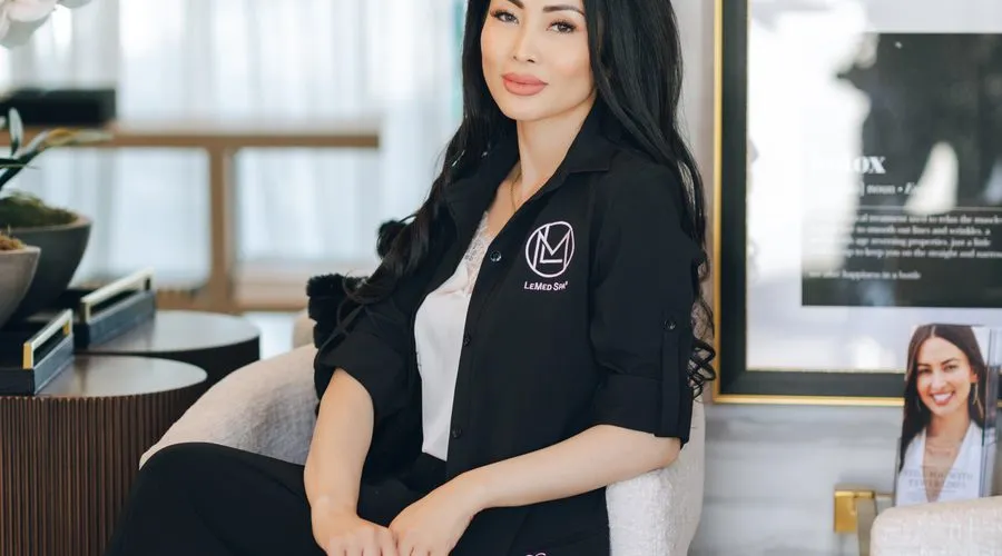 LeMed Spa private treatment suite with warm ambient lighting