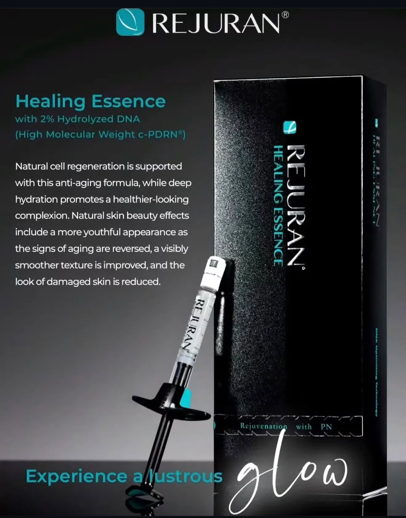 Rejuran Healing Essence — salmon DNA skin repair serum available at LeMed Spa